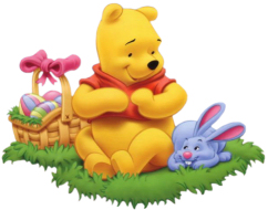Easter Basket, Bunny and Pooh