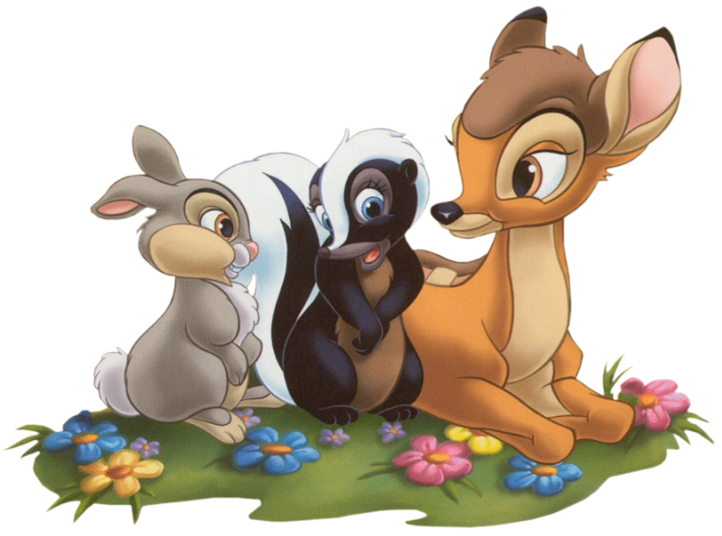 Bambi Thumper and Flower