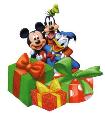 Christmas presents and mickey donald goofy