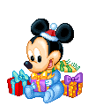 Baby Mickey Mouse at Christmas