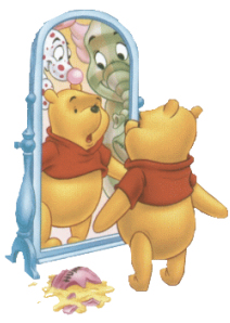 pooh heffelumps woozles in mirror