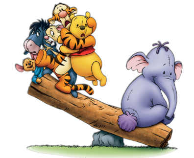 Disney's lumpy the heffalump Tigger Pooh Piglet tetter tooter