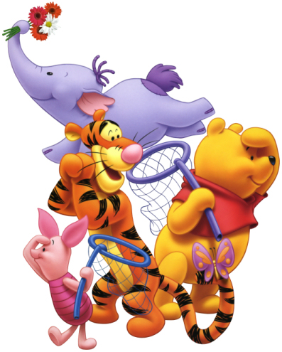 Disney's lumpy the heffalump Tigger Pooh Piglet Butterfly